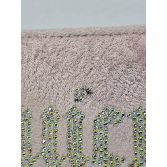 Juicy Couture Bifold Wallet Pink Velour With Gemstones-SOME FLAWS- READ INFO - Picture 2 of 12